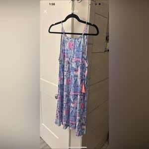 Lilly Pulitzer Blue and Pink Patterned Top